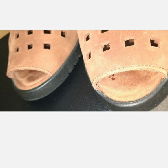 Zante Made Italy Women's Dress Sneakers Shoes 39 US/8.5 Brown Color Peep Toe A2 - Picture 4 of 7